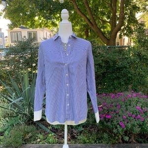 10 Derek Lam Crosby Striped Two Tone Button Down